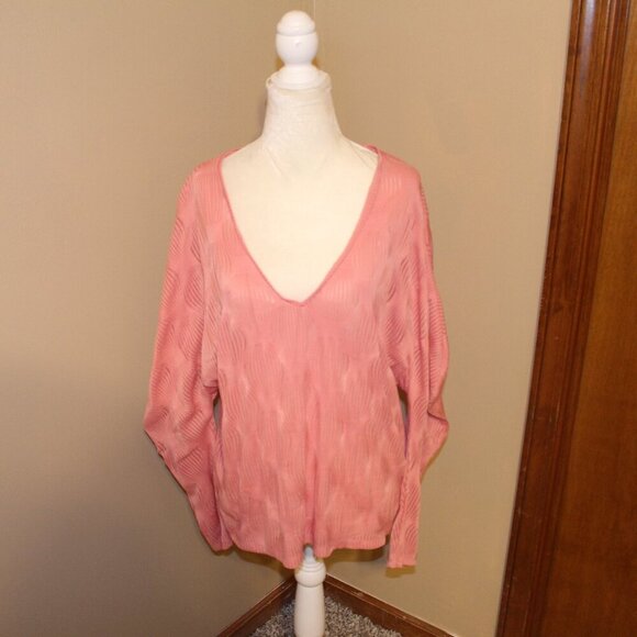 Zara Pink Long Sleeve Tee - Picture 1 of 8